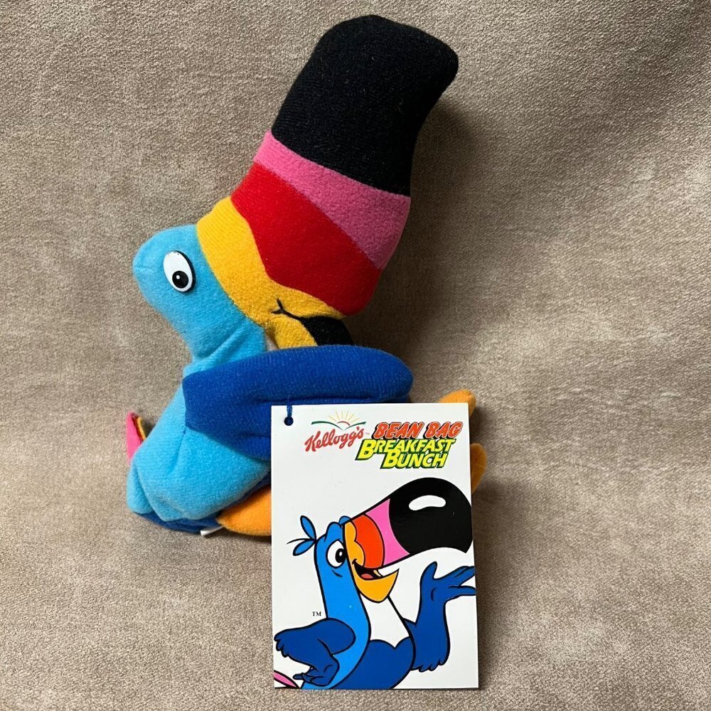 Kellogs Cereal Toucan Sam Fruit Loops 8" Plush Soft Toy Stuffed Animal